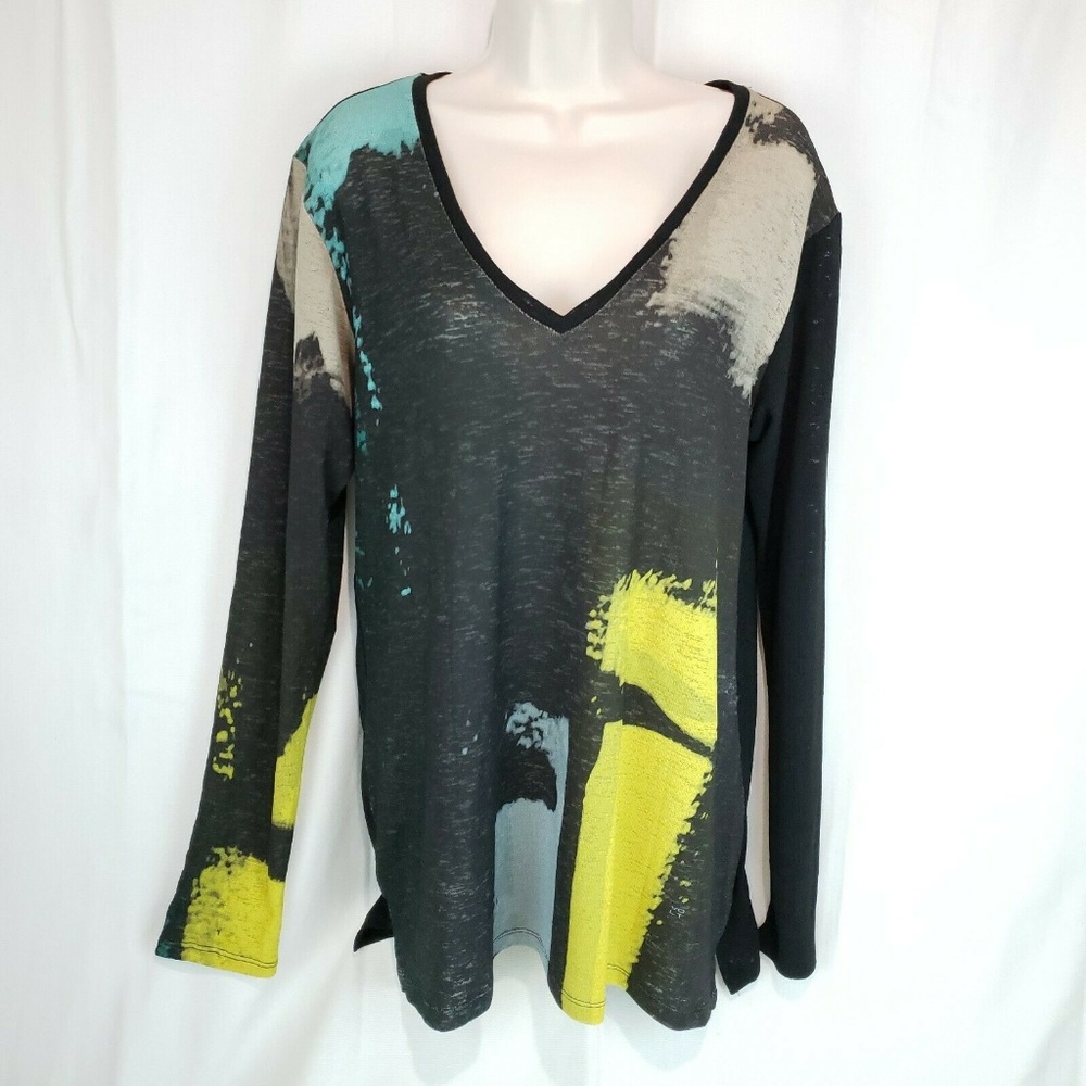 Volt Design Size 4 Wearable Art Long Sleeve V-Neck